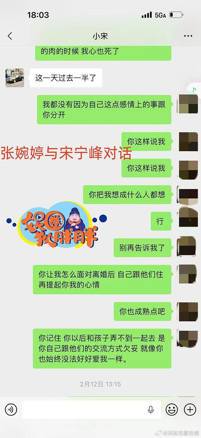 离婚聊天记录曝光,张婉婷伤心欲绝,宋宁峰给Q女士借三百还网贷(组图) - 5