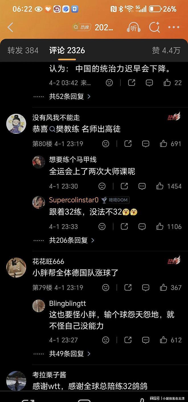 中国男乒对德国三连败登热搜！樊振东遭围攻：总陪练名师出高徒 - 3