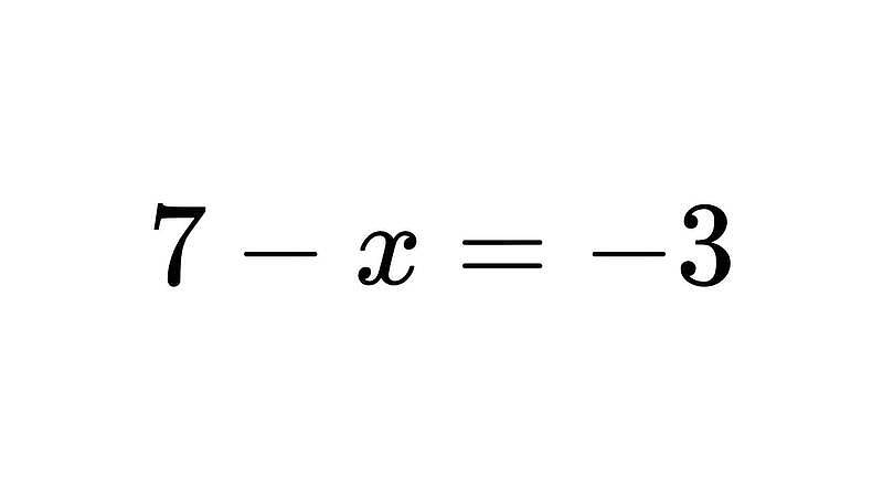 幼稚园都会？Threads疯测数学题7 − X = −3，台湾人秒破解（组图） - 1