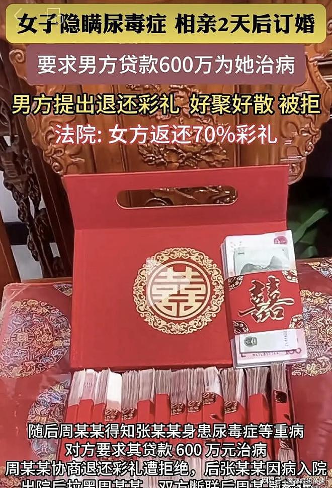 河南女子隐瞒尿毒症,相亲2天就订婚,逼男方贷600万治病被拒 - 3
