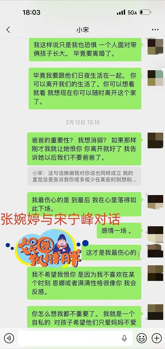 宋宁峰炸裂聊天记录曝光,张婉婷卑微挽留丈夫,宋宁峰发长文回应(组图) - 4