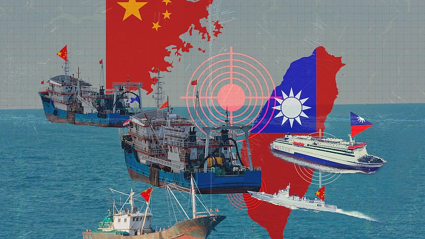 中国“影子舰队”集结台湾海峡，澳洲专家：“灰色地带”是武器，也是施压战略（组图） - 1