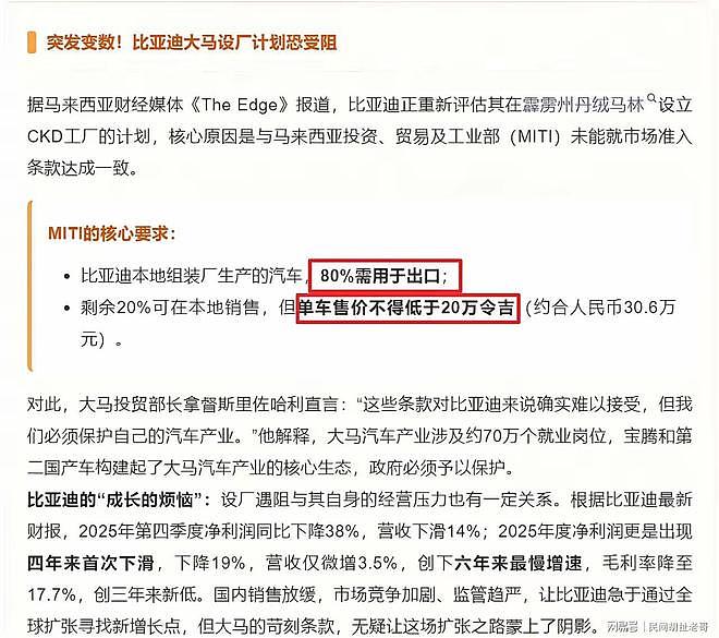 马来西亚的“保护费”，比亚迪凭什么交？（组图） - 2