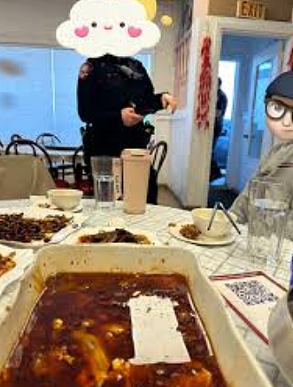 一群华人中餐馆吃饭当众被抢，警方秒结案（图） - 1