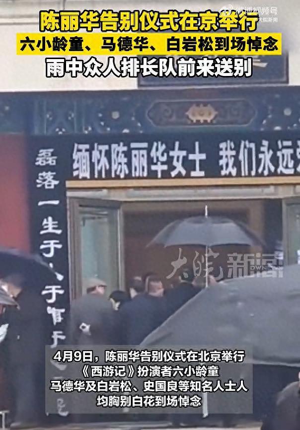 泪别女首富陈丽华！迟重瑞哭肿双眼，六小龄童白岩松冒雨现身（组图） - 1