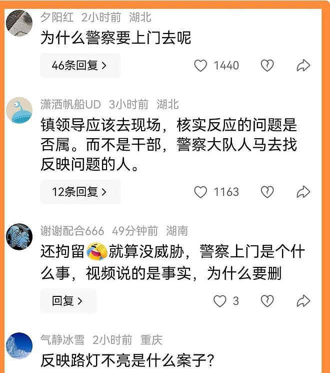 湖南男子反应路灯不亮，镇干部带民警上门，扬言先拘十五天？ - 12
