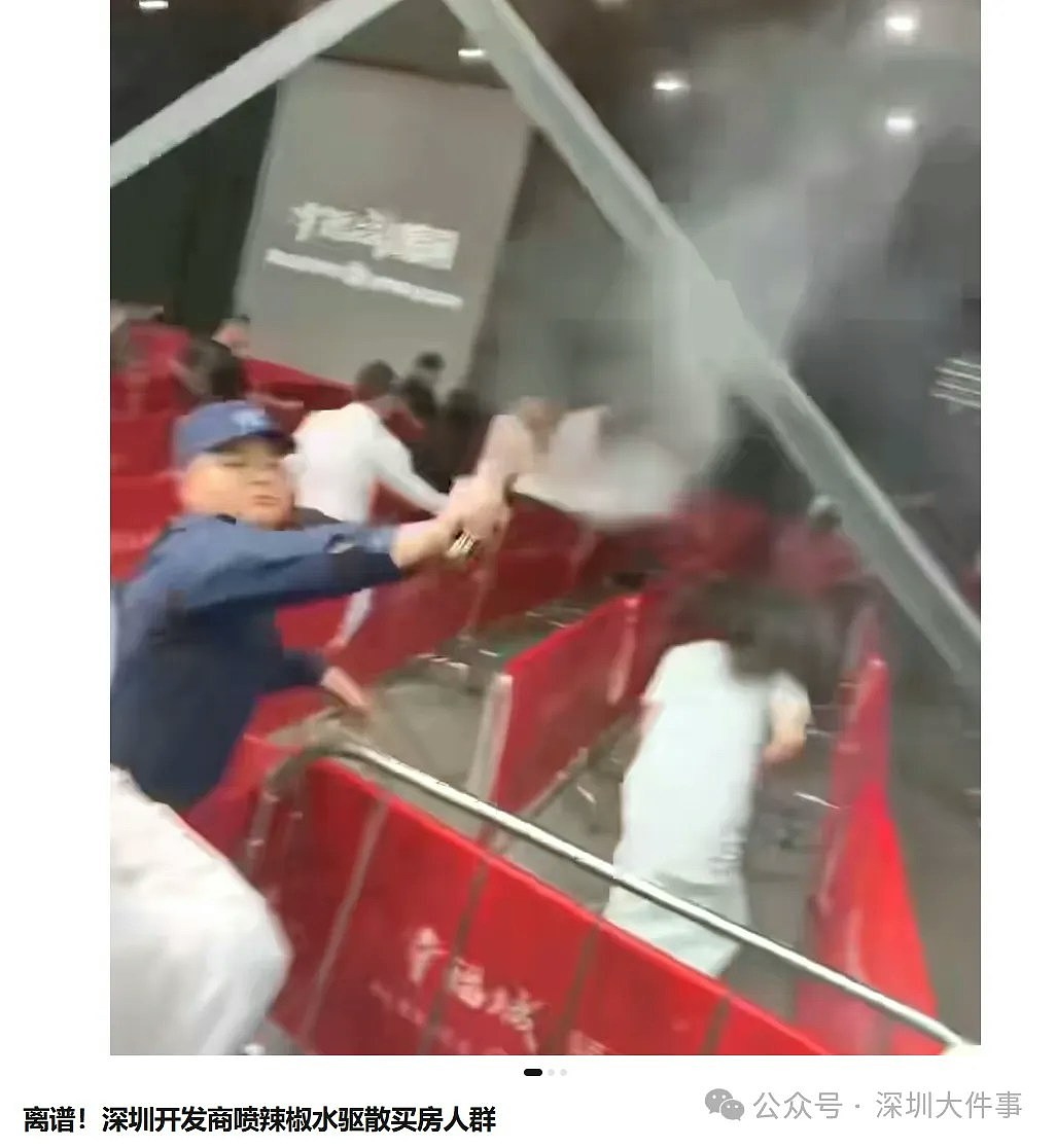 深圳楼盘大减价引通宵排队抢楼！有人打尖爆冲突保安喷辣椒水驱赶（组图） - 2
