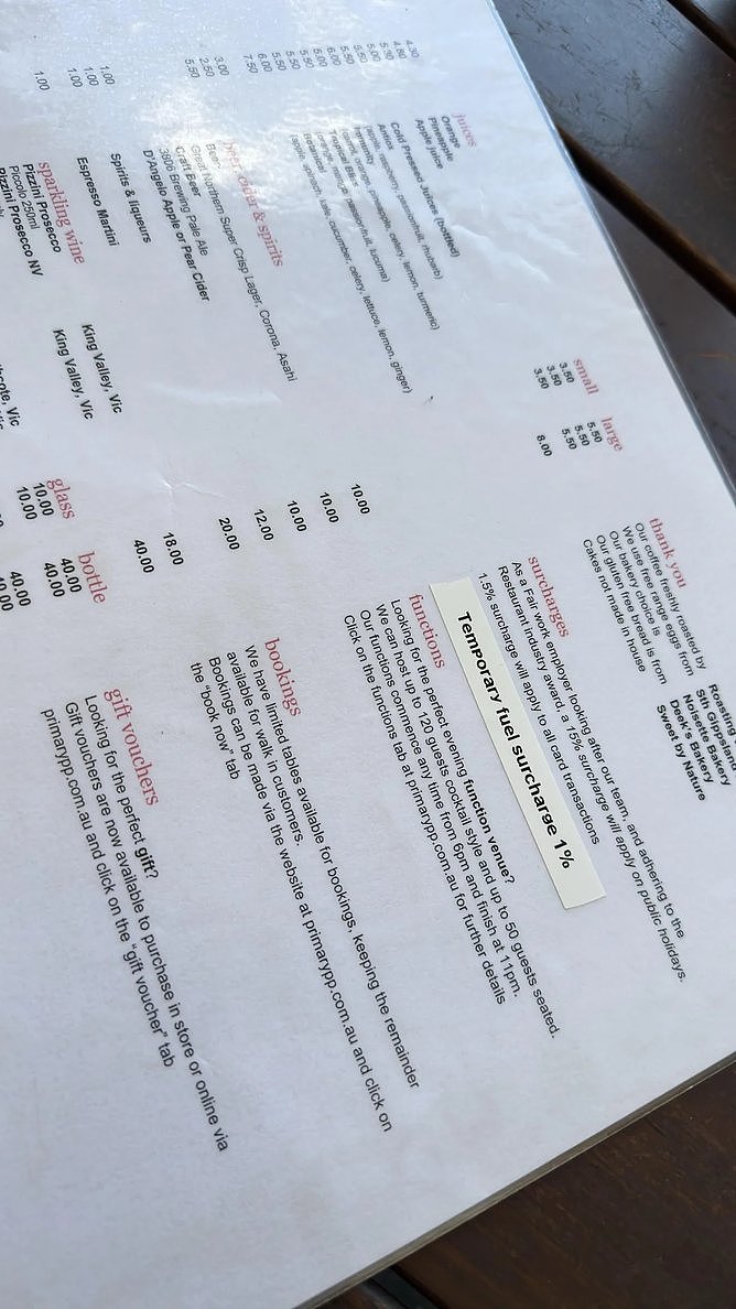 燃油危机波及澳洲各行各业，餐厅加收燃油附加费惹争议！ACCC介入调查（组图） - 2