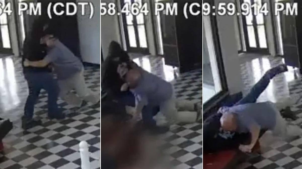退学男持双枪闯校园欲屠杀!校长中弹飞扑擒凶夺枪,英勇画面曝光(组图) - 1