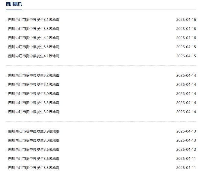 四川一地7天连19起地震！专家回应（组图） - 2