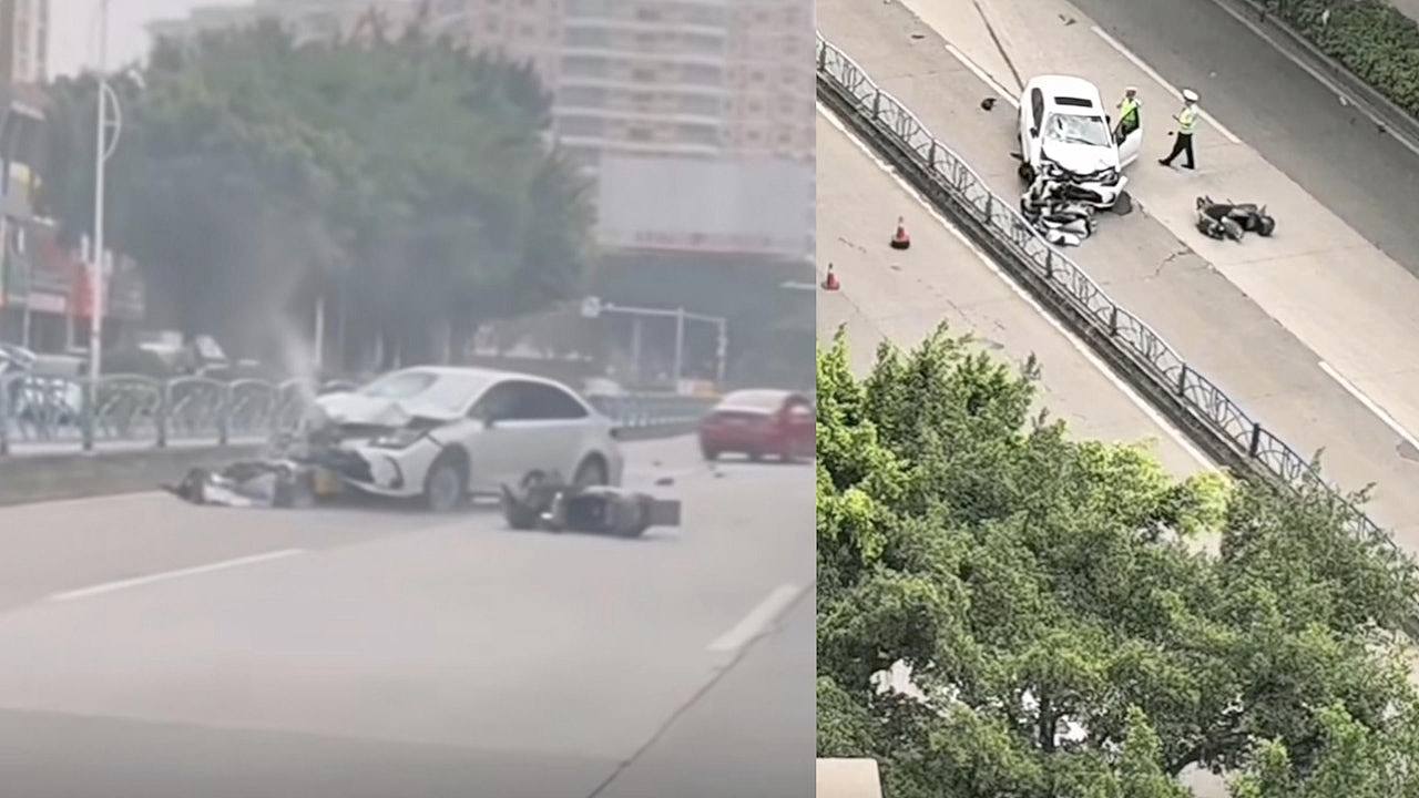 福建私家车逆行狂飙连撞多人酿2死1伤,肇事司机当场被捕(组图) - 1