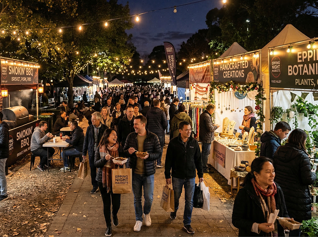 全城沸腾！悉尼Epping隆重推出大型夜市，美食音乐适合居家闲游（组图） - 1