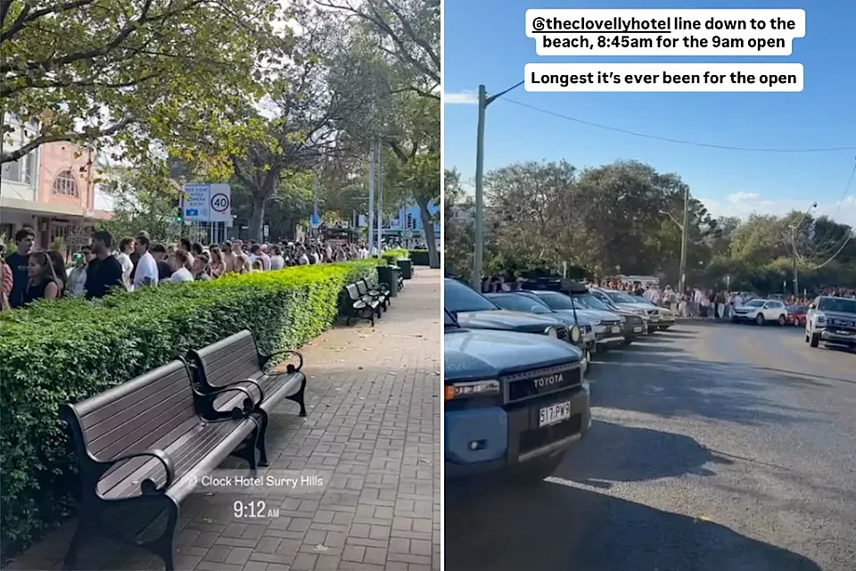 澳新军团日悉尼各大酒吧被挤爆!队伍连绵多个街区,入场需等3小时(组图) - 2