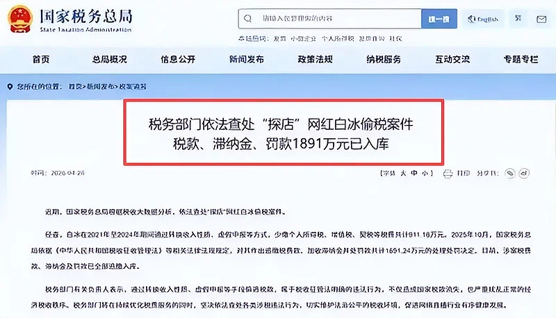 头部大网红白冰偷税被查：掉粉太猛，面临巨额赔偿（组图） - 6