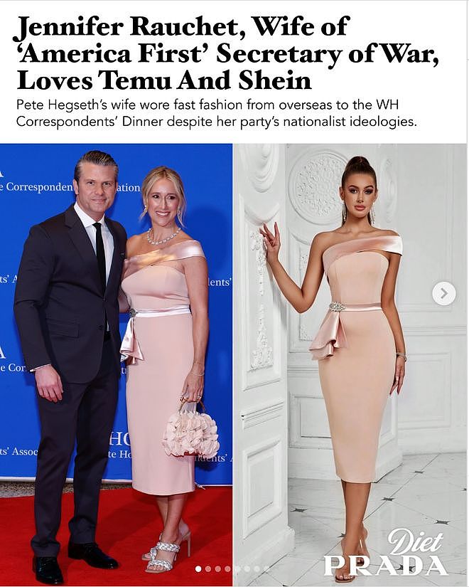 宣扬“美国优先”的美防长,他的夫人竟然也穿“中国货”?美国人“吵翻天”了(组图) - 4