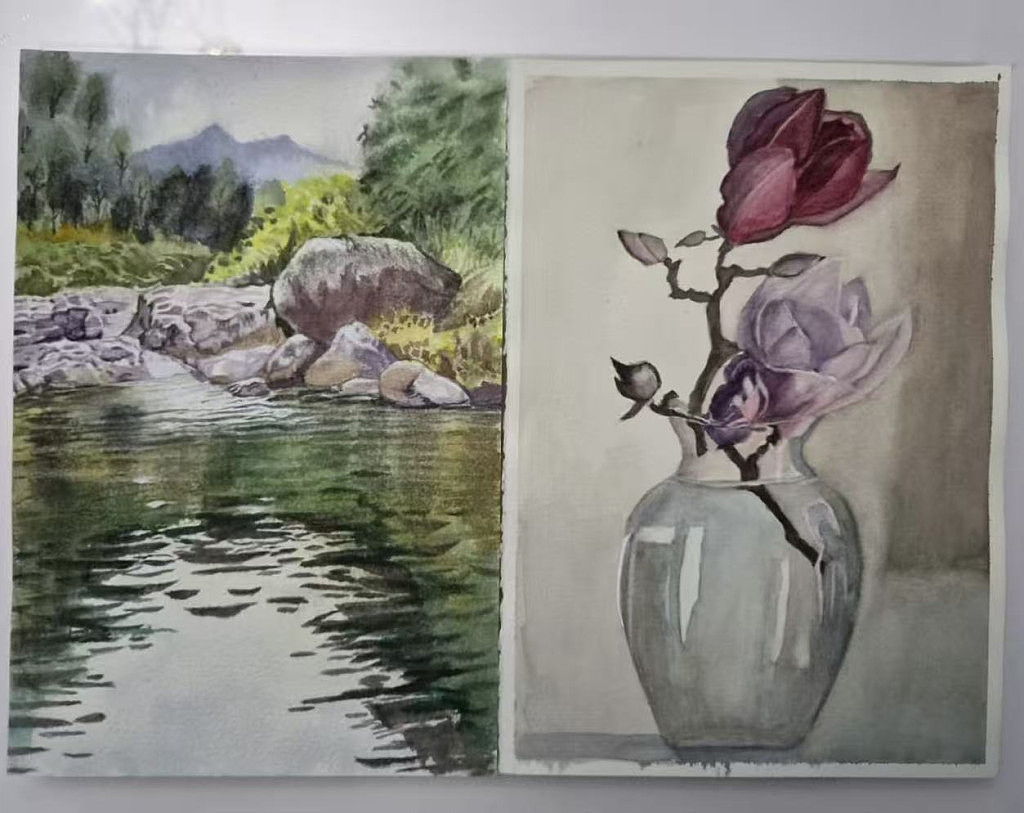 朱倩琳师生举办水彩画展(组图) - 7