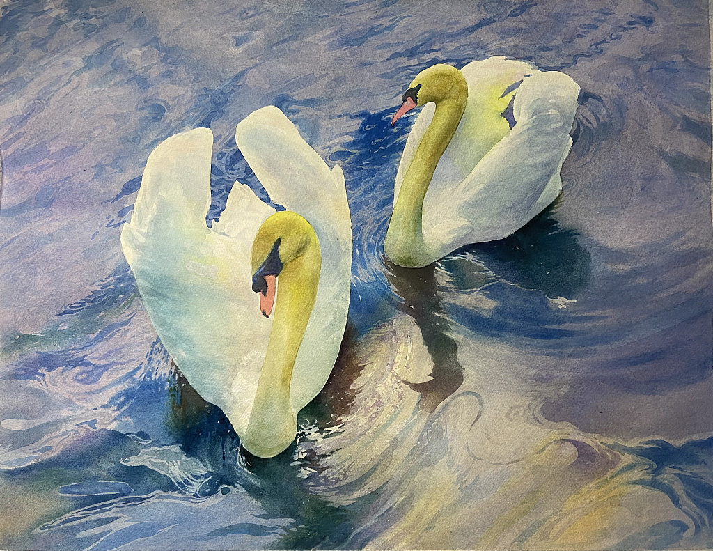 朱倩琳师生举办水彩画展(组图) - 4