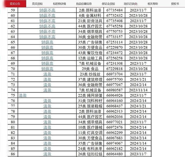 钟薛高名下508件无形资产被拍卖,起拍价207万,11人已报名(组图) - 2