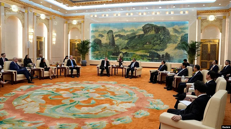 美国参议员代表团与中国总理会面，不赞成两国脱钩（组图） - 1