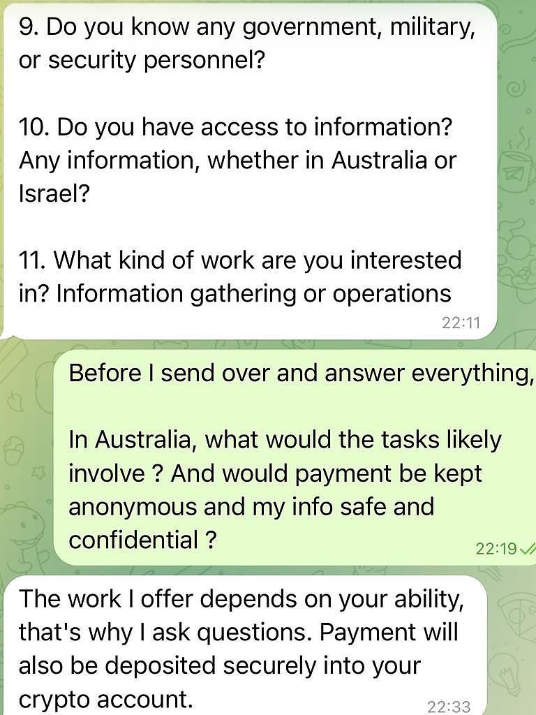 重赏加密货币！伊朗间谍网络在澳扩张，通过Telegram招募线人（组图） - 3