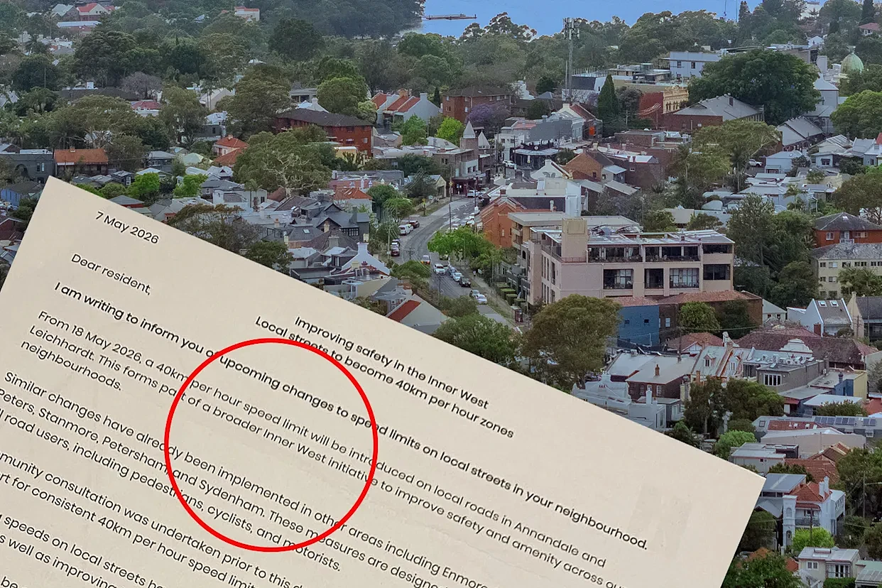 注意!悉尼内西区多条道路限速将降至40,居民已收到警告信(组图) - 1