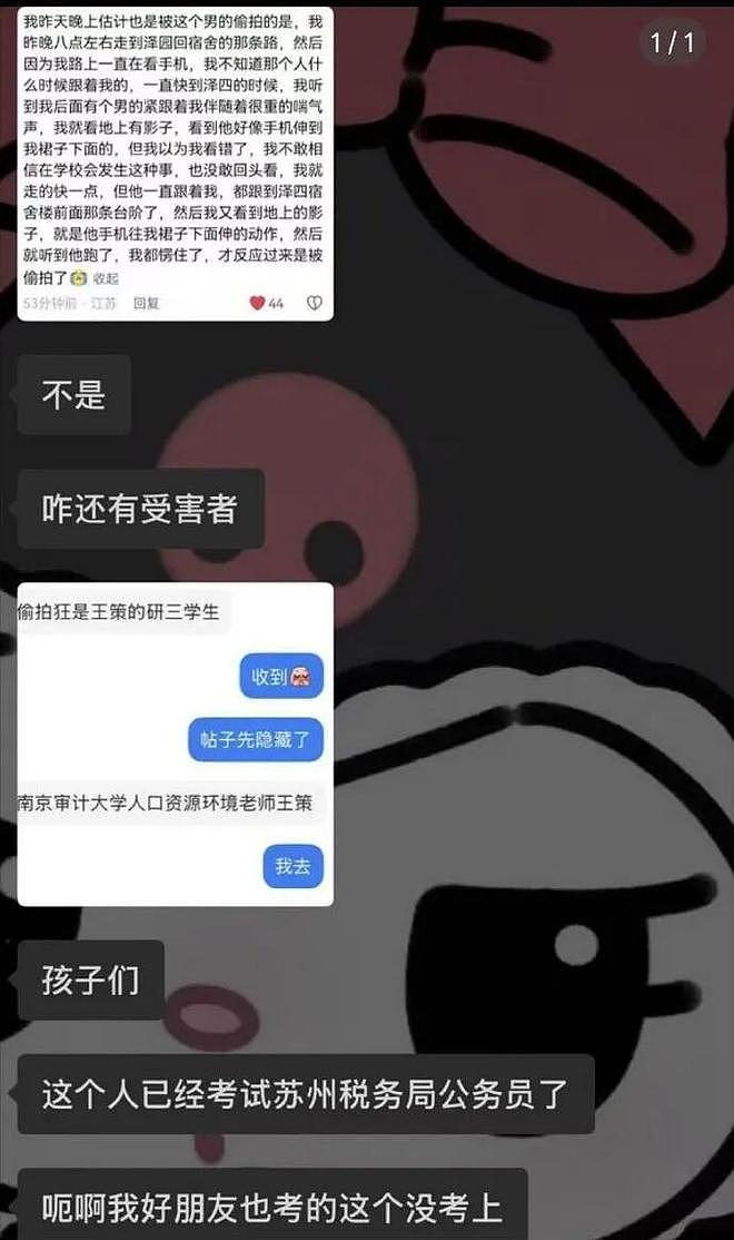南京审计大学男子偷拍裙底事件：偷拍者为研究生，此前已公考上岸（组图） - 4
