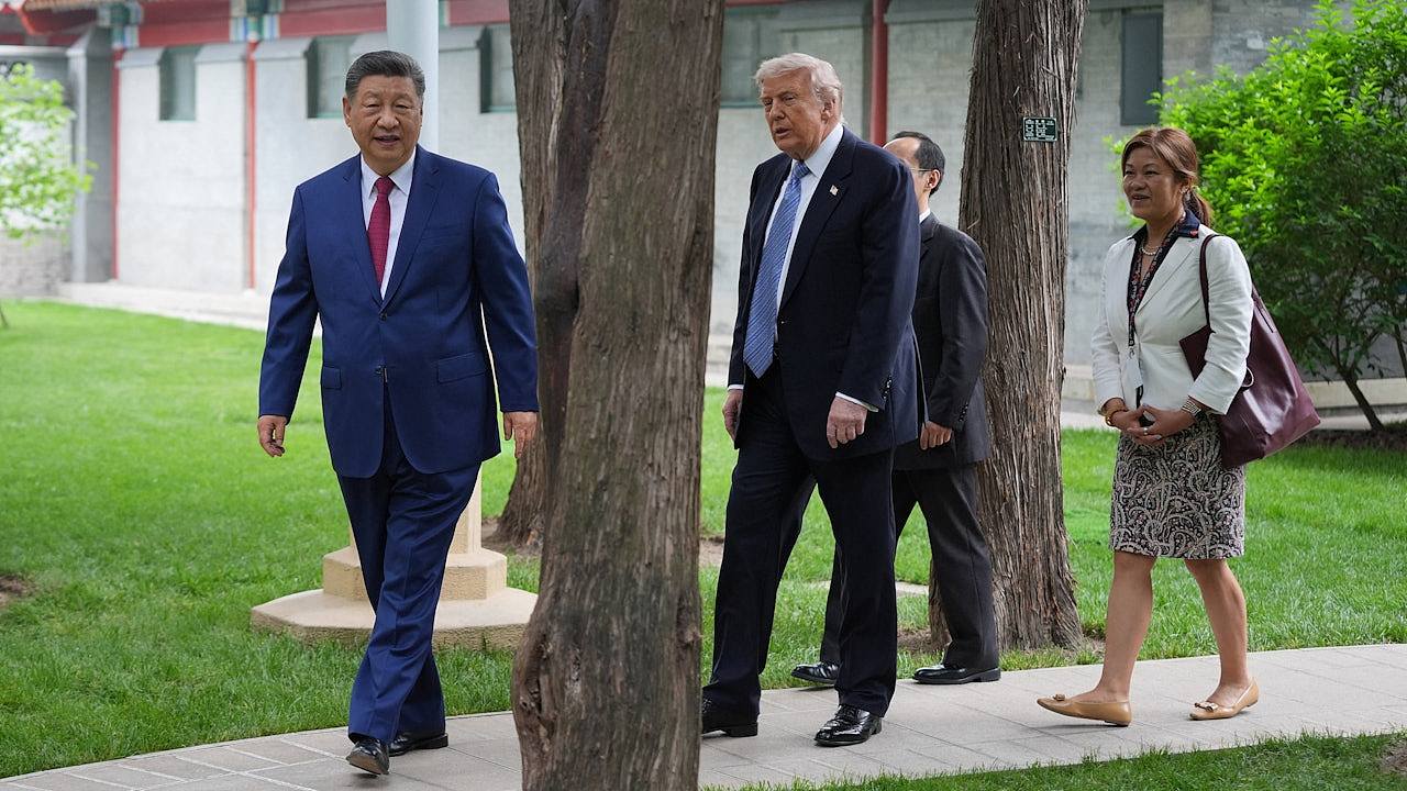 特朗普抵达中南海，与习近平进行小规模会面（组图） - 1