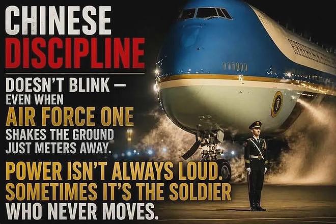特朗普抵京当晚在机场执勤的礼兵震撼外网，详情披露：来自武警北京总队某部，哨兵离专机最近15米，担负特殊任务“夏不穿单、冬不穿棉” - 5