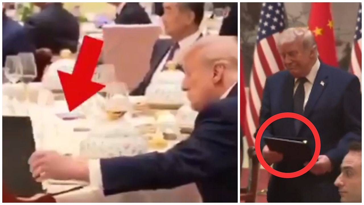 特朗普偷看习近平笔记？媒体核查：是他自己的文件（图） - 1