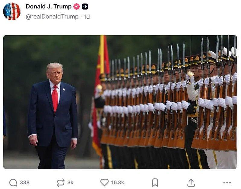 特朗普返美后立马连发15照片,分享他眼中的“中国记忆”(组图/视频) - 1