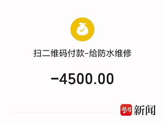女子家中墙面不足1㎡渗水，58同城上门维修竟收费4500元（组图） - 3