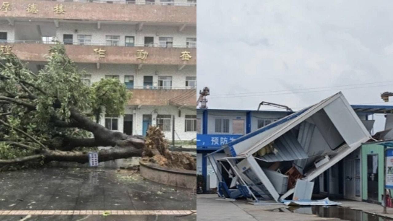 广州惊现龙卷风!肆虐3分钟掀翻工地建筑,大树连根拔起(视频/组图) - 1