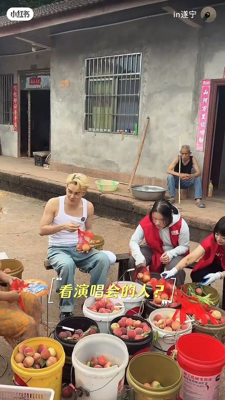 何超莲旧爱惊爆“暴瘦”内地街头摆地摊，背心底衫Look菜市场卖桃（组图） - 10