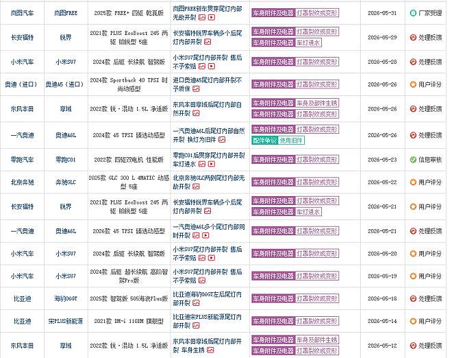 尾灯开裂，小米SU7车主陷入维权僵局（组图） - 3