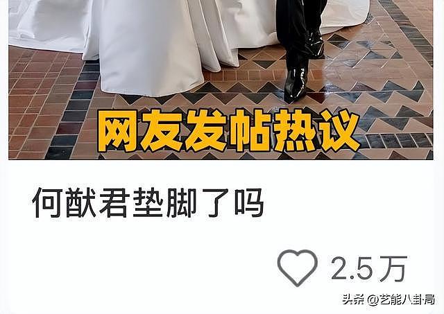 奚梦瑶大婚晚宴现场曝光,穿89年生日古董礼服,何猷君增高鞋出圈(组图) - 6