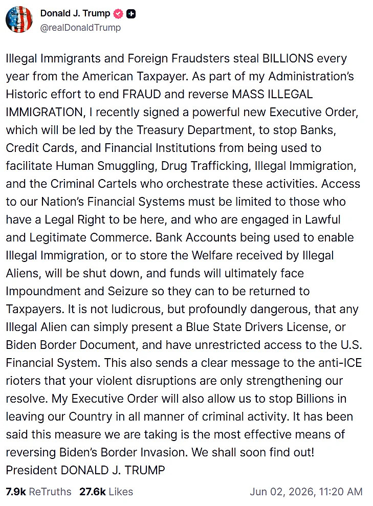 特朗普签了！这类移民银行账户或关停，福利也危险 - 2