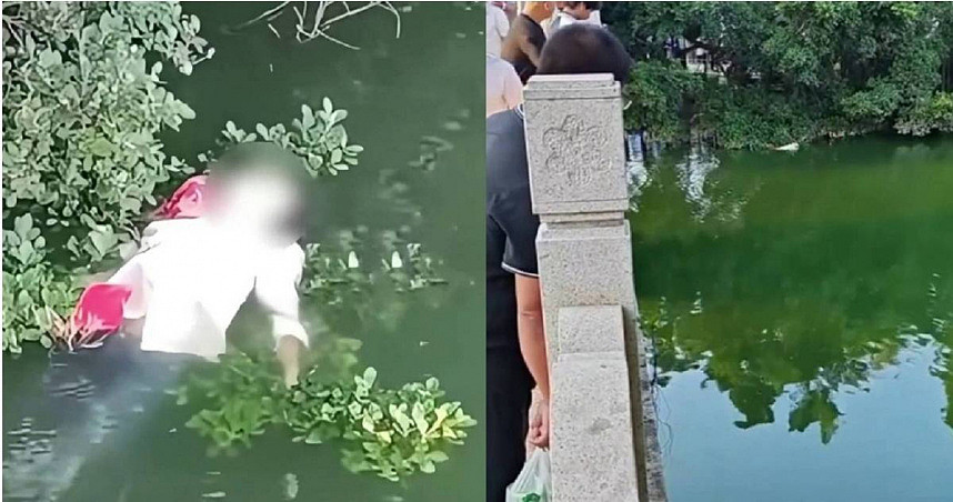 公园湖面惊见“女浮尸”飘20分钟,路人吓坏报警!真相神反转 - 1