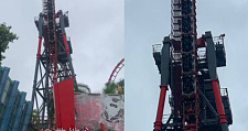 暴雨强风突袭台湾！断轨飞车半空卡住20人惊魂（图）
