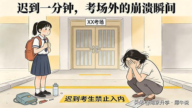 南昌女生迟到1分钟被拒考场外:南京的“温柔兜底”,看完破防了(图) - 1