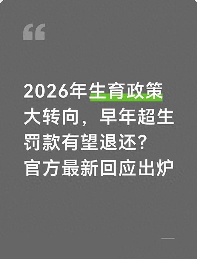 生育政策大调整？超生罚款旧账引热议，官方明确答复（组图） - 2