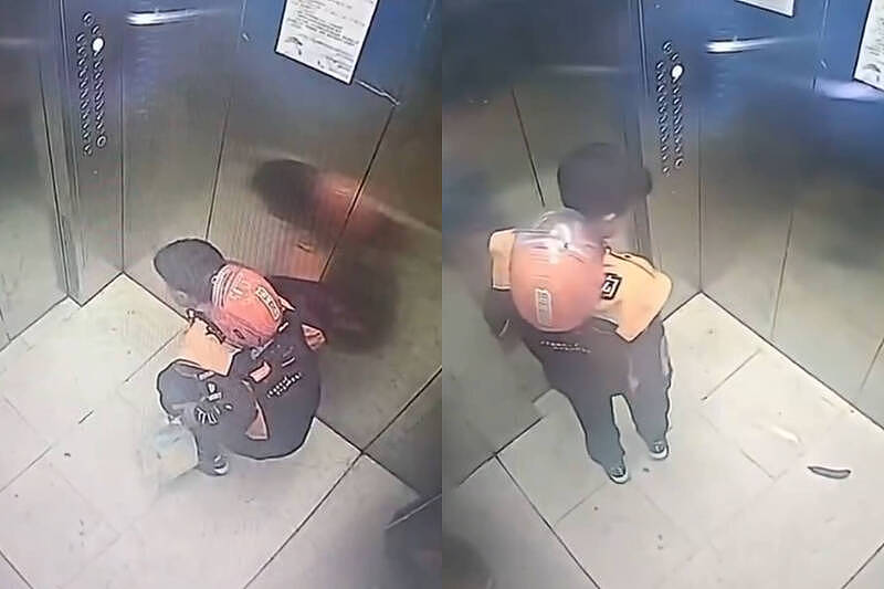 傻眼! 中国外卖员电梯内“极速大便”,没擦屁股继续送餐恶爆全网(视频/图) - 1