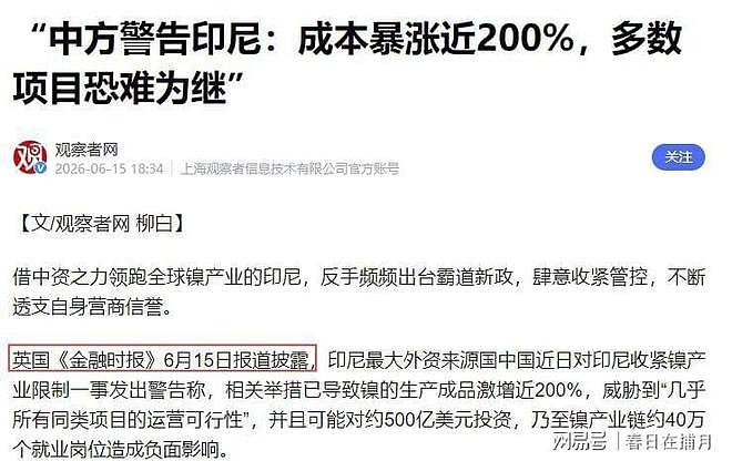 没想到,印尼卡镍卡了三个月,逼中企停产,反倒帮了中国一个大忙 - 6