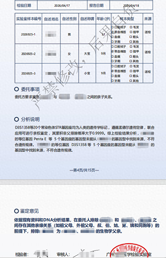 结婚8年连生三女，男子四次亲子鉴定崩溃：无一个亲生！女方强硬回应 - 1