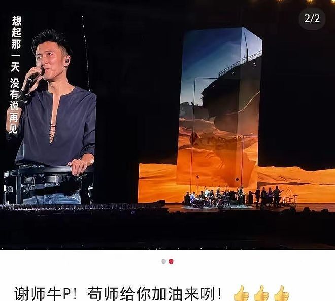 王菲看谢霆锋西安演唱会！红着脸靠在男友人肩上，孙浩激动晒合照 - 4