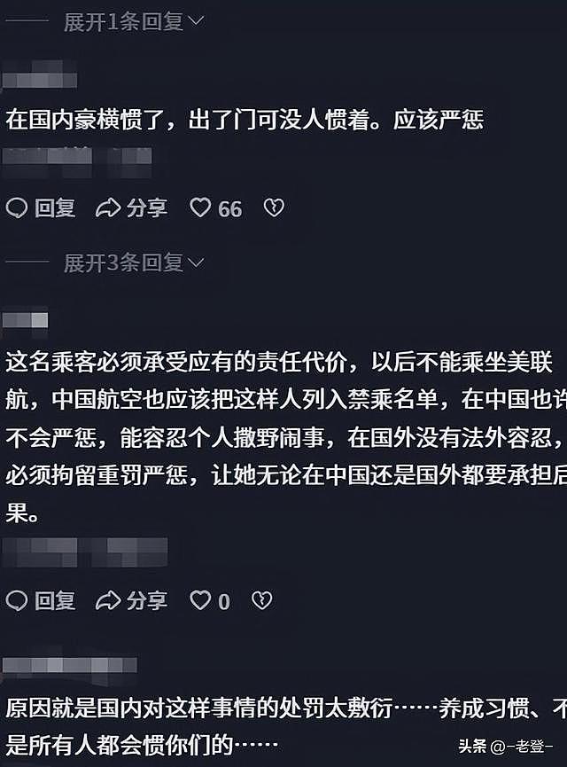 大闹美联航大妈后续：以为回国就没事？三重处罚直接砸脸上 - 3