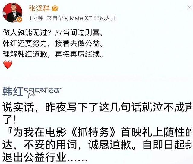 走面风波再升级!央视主持人张泽群爆料,韩红宣布退出公益行业 - 6