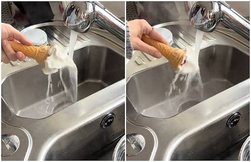 冰淇淋被“”热水狂冲”竟不融化！上千万人看呆，内行揭黑心真相（视频/图） - 1