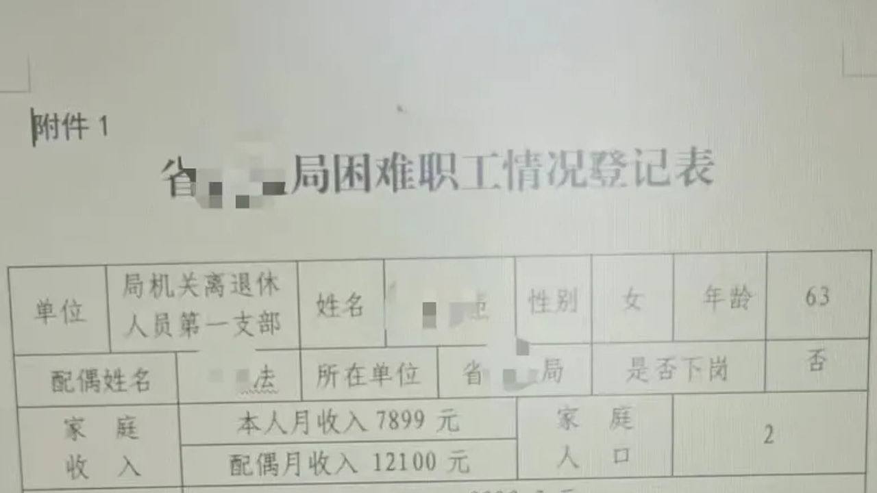 月入2万+儿子留美,安徽省级干部夫妻竟成“困难职工”?官方:已移除(组图) - 1