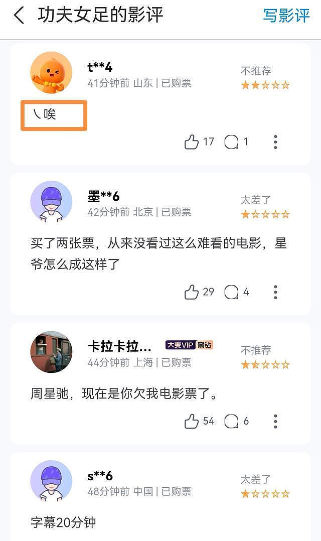 《功夫女足》首波购票差评出炉:跟预料差不多,星爷这次只剩老梗 - 10