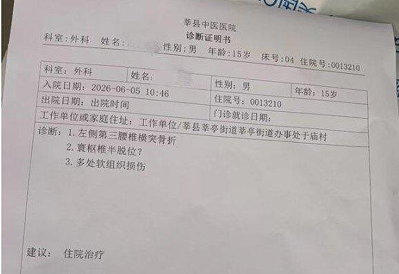 祸起同桌送的2张画…山东15岁男遭同学围殴致腰椎骨折 - 2